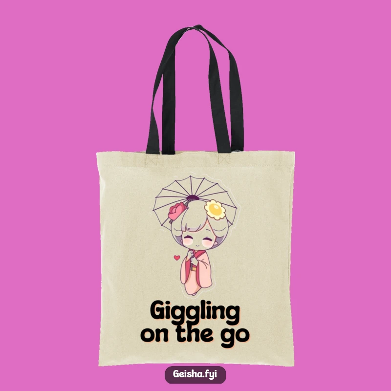 Funny Geisha Giggle Tote Bag - Carry Your Charm, Perfect Funny Gift!
